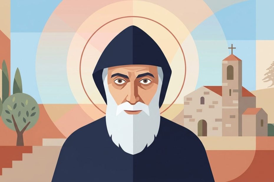 Saint Charbel - Illustration prière catholique